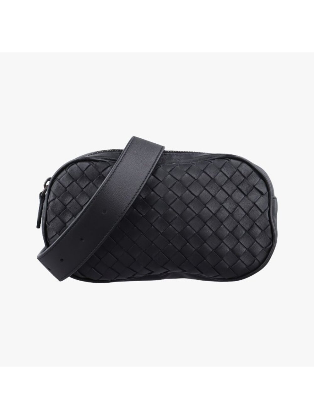 Bottega Veneta Intrecciato Black Lambskin Handbag